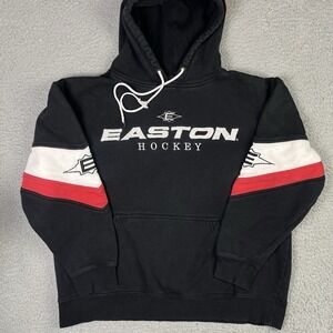 Easton Hockey Hoodie Sweatshirt Black Pullover Size Medium